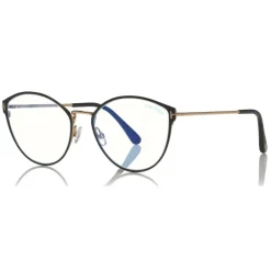 Tom Ford Eyewear Tom Ford - Blue Block Optical Glasses - Round Metal Optical Glasses - Black - FT5573-B - Optical Glasses - - Avvenice^ Sunglasses & Eyewear
