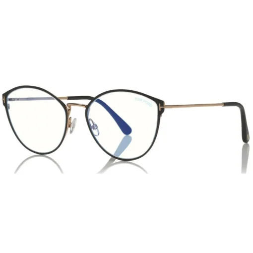 Tom Ford Eyewear Tom Ford - Blue Block Optical Glasses - Round Metal Optical Glasses - Black - FT5573-B - Optical Glasses - - Avvenice^ Sunglasses & Eyewear