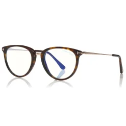 Tom Ford Eyewear Tom Ford - Blue Block Optical Glasses - Round Optical Glasses - Dark Havana - FT5640-B - Optical Glasses - - Avvenice^ Sunglasses & Eyewear