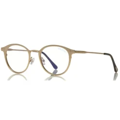Tom Ford Eyewear Tom Ford - Blue Block Optical Glasses - Round Metal Optical Glasses - Rose Gold - FT5528-B - Optical Glasses - - Avvenice