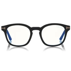 Tom Ford Eyewear Tom Ford - Blue Block Optical Glasses - Round Optical Glasses - Matte Black - FT5532-B - Optical Glasses - - Avvenice