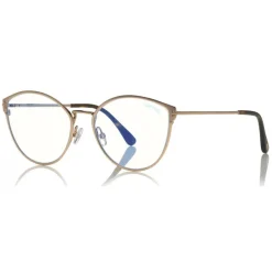 Tom Ford Eyewear Tom Ford - Blue Block Optical Glasses - Round Metal Optical Glasses - Charcoal - FT5573-B - Optical Glasses - - Avvenice