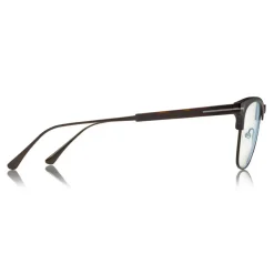 Tom Ford Eyewear Tom Ford - Blue Block Optical Glasses - Square Optical Glasses - Dark Havana - FT5590-F-B - Optical Glasses - - Avvenice