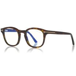 Tom Ford Eyewear Tom Ford - Blue Block Optical Glasses - Round Optical Glasses - Havana - FT5532-B - Optical Glasses - - Avvenice^ Sunglasses & Eyewear