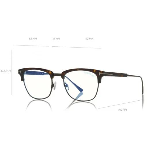 Tom Ford Eyewear Tom Ford - Blue Block Optical Glasses - Square Optical Glasses - Dark Havana - FT5590-F-B - Optical Glasses - - Avvenice