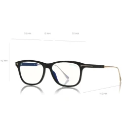 Tom Ford Eyewear Tom Ford - Blue Block Optical Glasses - Square Optical Glasses - Black - FT5589-B - Optical Glasses - - Avvenice^ Sunglasses & Eyewear