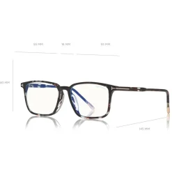 Tom Ford Eyewear Tom Ford - Blue Block Optical Glasses - Square Optical Glasses - Light Havana - FT5607-B - Optical Glasses - - Avvenice^ Sunglasses & Eyewear