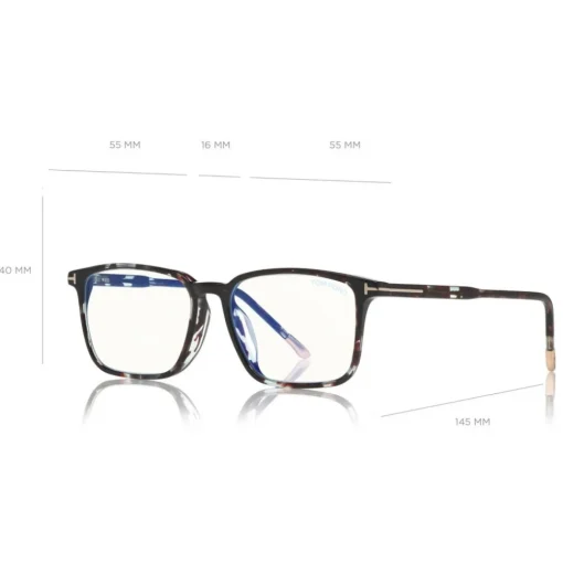 Tom Ford Eyewear Tom Ford - Blue Block Optical Glasses - Square Optical Glasses - Light Havana - FT5607-B - Optical Glasses - - Avvenice^ Sunglasses & Eyewear
