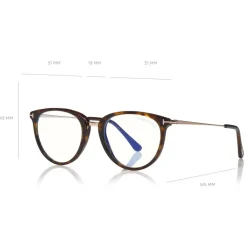 Tom Ford Eyewear Tom Ford - Blue Block Optical Glasses - Round Optical Glasses - Dark Havana - FT5640-B - Optical Glasses - - Avvenice^ Sunglasses & Eyewear