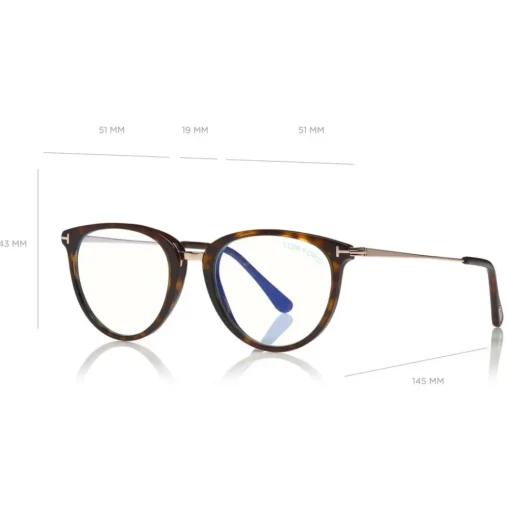 Tom Ford Eyewear Tom Ford - Blue Block Optical Glasses - Round Optical Glasses - Dark Havana - FT5640-B - Optical Glasses - - Avvenice^ Sunglasses & Eyewear