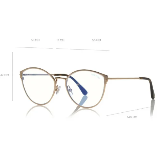 Tom Ford Eyewear Tom Ford - Blue Block Optical Glasses - Round Metal Optical Glasses - Charcoal - FT5573-B - Optical Glasses - - Avvenice