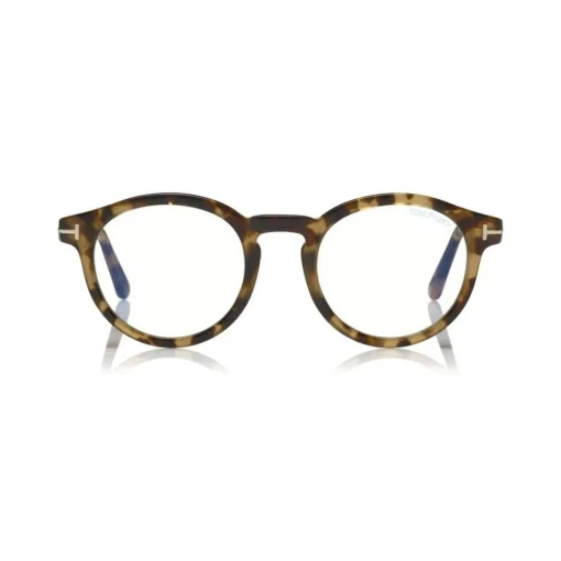 Tom Ford Eyewear Tom Ford - Blue Block Optical Glasses - Round Optical Glasses - Light Havana - FT5529-B - Optical Glasses - - Avvenice