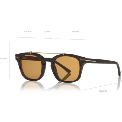 Tom Ford Eyewear Tom Ford - Blue Block Optical Glasses - Round Optical Glasses - Dark Havana - FT5532-B - Optical Glasses - - Avvenice