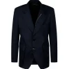 Tom Ford - Blue Cotton Blend Single Breasted Jacket - Exclusive Luxury Collection - Avvenice^ Jackets
