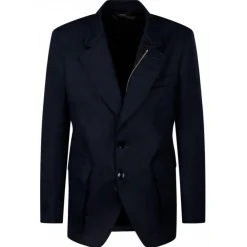 Tom Ford - Blue Cotton Blend Single Breasted Jacket - Exclusive Luxury Collection - Avvenice^ Jackets