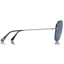 Tom Ford Eyewear Tom Ford - Brad Sunglasses - Pilot Metal Sunglasses - Blue - FT0584 - Sunglasses - - Avvenice^ Sunglasses & Eyewear
