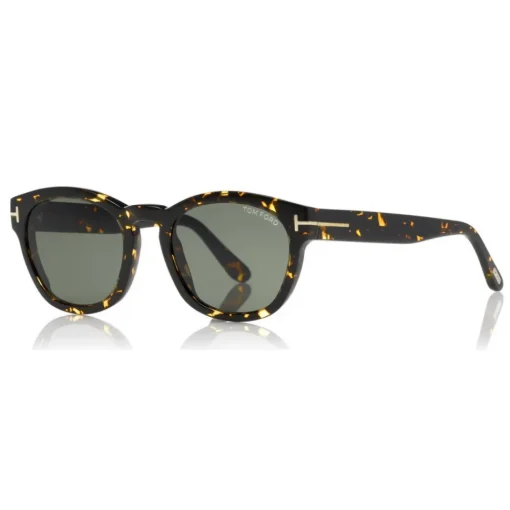 Tom Ford Eyewear Tom Ford - Bryan Sunglasses - Round Acetate Sunglasses - Havana Green - FT0590 - Sunglasses - - Avvenice