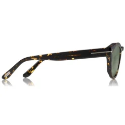 Tom Ford Eyewear Tom Ford - Bryan Sunglasses - Round Acetate Sunglasses - Havana Green - FT0590 - Sunglasses - - Avvenice