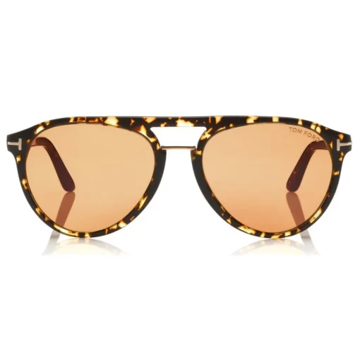 Tom Ford Eyewear Tom Ford - Burton Sunglasses - Soft Squared Acetate Sunglasses - Dark Havana - FT0697 - Sunglasses - - Avvenice^ Sunglasses & Eyewear