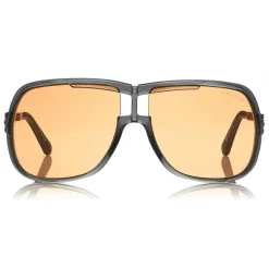 Tom Ford Eyewear Tom Ford - Caine Sunglasses - Navigator Acetate Sunglasses - Grey - FT0800 - Sunglasses - - Avvenice^ Sunglasses & Eyewear