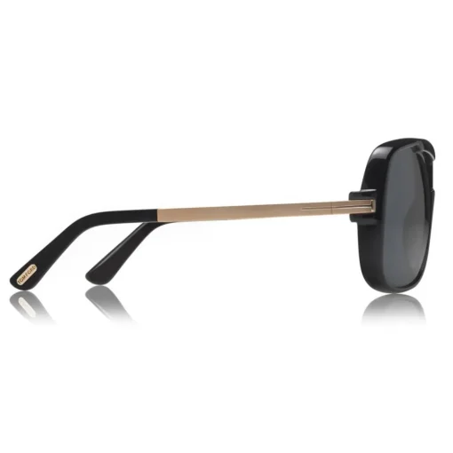 Tom Ford Eyewear Tom Ford - Caine Sunglasses - Navigator Acetate Sunglasses - Black - FT0800 - Sunglasses - - Avvenice
