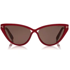 Tom Ford Eyewear Tom Ford - Charlie Sunglasses - Cat-Eye Acetate Sunglasses - Red - FT0740 - Sunglasses - - Avvenice^ Sunglasses & Eyewear