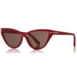Tom Ford Eyewear Tom Ford - Charlie Sunglasses - Cat-Eye Acetate Sunglasses - Red - FT0740 - Sunglasses - - Avvenice^ Sunglasses & Eyewear