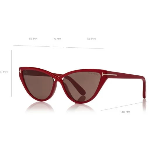 Tom Ford Eyewear Tom Ford - Charlie Sunglasses - Cat-Eye Acetate Sunglasses - Red - FT0740 - Sunglasses - - Avvenice^ Sunglasses & Eyewear