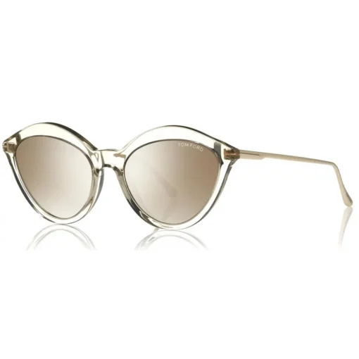 Tom Ford Eyewear Tom Ford - Chloe Sunglasses - Cat-Eye Acetate Sunglasses - Grey Peach - FT0663 - Sunglasses - - Avvenice