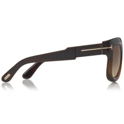 Tom Ford Eyewear Tom Ford - Christian Sunglasses - Square Acetate Sunglasses - Dark Brown - FT0729 - Sunglasses - - Avvenice^ Sunglasses & Eyewear
