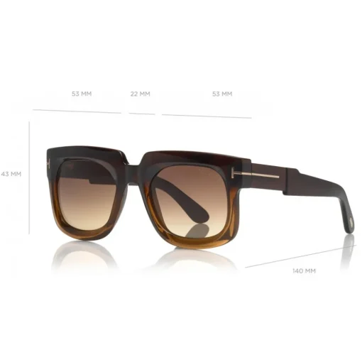 Tom Ford Eyewear Tom Ford - Christian Sunglasses - Square Acetate Sunglasses - Dark Brown - FT0729 - Sunglasses - - Avvenice^ Sunglasses & Eyewear