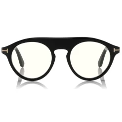 Tom Ford Eyewear Tom Ford - Christopher Optical Glasses - Round Acetate Glasses - Black - FT0633-O - Optical Glasses - - Avvenice^ Sunglasses & Eyewear