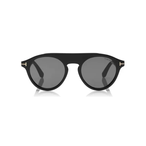 Tom Ford Eyewear Tom Ford - Christopher Sunglasses - Round Acetate Sunglasses - Black - FT0633 - Sunglasses - - Avvenice