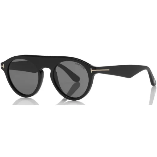 Tom Ford Eyewear Tom Ford - Christopher Sunglasses - Round Acetate Sunglasses - Black - FT0633 - Sunglasses - - Avvenice