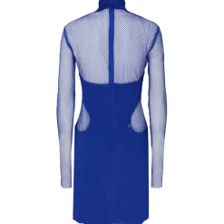 Tom Ford - Cobalt Blue Illusion Mesh Panel Mini Dress - Exclusive Luxury Collection - Avvenice^ Dresses