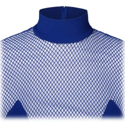 Tom Ford - Cobalt Blue Illusion Mesh Panel Mini Dress - Exclusive Luxury Collection - Avvenice^ Dresses