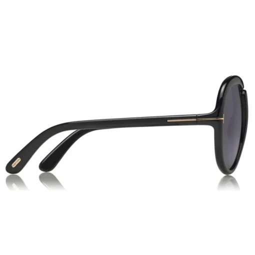 Tom Ford Eyewear Tom Ford - Cybil Sunglasses - Round Acetate Sunglasses - Black - FT0768 - Sunglasses - - Avvenice^ Sunglasses & Eyewear