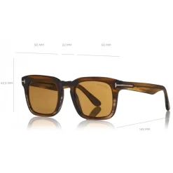 Tom Ford Eyewear Tom Ford - Dax Sunglasses - Square Acetate Sunglasses - Olive - FT0751 - Sunglasses - - Avvenice^ Sunglasses & Eyewear