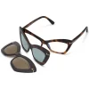 Tom Ford Eyewear Tom Ford - Double Clip On Optical Glasses - Butterfly Optical Glasses - Havana - FT5643-B - Optical Glasses - - Avvenice^ Sunglasses & Eyewear