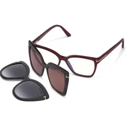 Tom Ford Eyewear Tom Ford - Double Clip On Optical Glasses - Butterfly Optical Glasses - Red - FT5641-B - Optical Glasses - - Avvenice