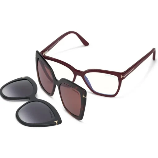 Tom Ford Eyewear Tom Ford - Double Clip On Optical Glasses - Butterfly Optical Glasses - Red - FT5641-B - Optical Glasses - - Avvenice