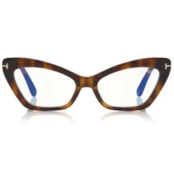 Tom Ford Eyewear Tom Ford - Double Clip On Optical Glasses - Butterfly Optical Glasses - Havana - FT5643-B - Optical Glasses - - Avvenice^ Sunglasses & Eyewear