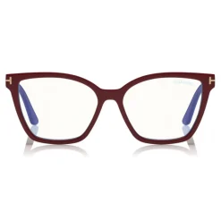 Tom Ford Eyewear Tom Ford - Double Clip On Optical Glasses - Butterfly Optical Glasses - Red - FT5641-B - Optical Glasses - - Avvenice