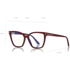 Tom Ford Eyewear Tom Ford - Double Clip On Optical Glasses - Butterfly Optical Glasses - Red - FT5641-B - Optical Glasses - - Avvenice