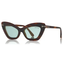 Tom Ford Eyewear Tom Ford - Double Clip On Optical Glasses - Butterfly Optical Glasses - Havana - FT5643-B - Optical Glasses - - Avvenice^ Sunglasses & Eyewear