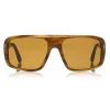 Tom Ford Eyewear Tom Ford - Duke Sunglasses - Soft Squared Acetate Sunglasses - Havana - FT0754 - Sunglasses - - Avvenice^ Sunglasses & Eyewear