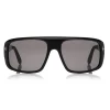 Tom Ford Eyewear Tom Ford - Duke Sunglasses - Soft Squared Acetate Sunglasses - Black - FT0754 - Sunglasses - - Avvenice