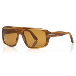 Tom Ford Eyewear Tom Ford - Duke Sunglasses - Soft Squared Acetate Sunglasses - Havana - FT0754 - Sunglasses - - Avvenice^ Sunglasses & Eyewear
