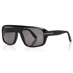 Tom Ford Eyewear Tom Ford - Duke Sunglasses - Soft Squared Acetate Sunglasses - Black - FT0754 - Sunglasses - - Avvenice