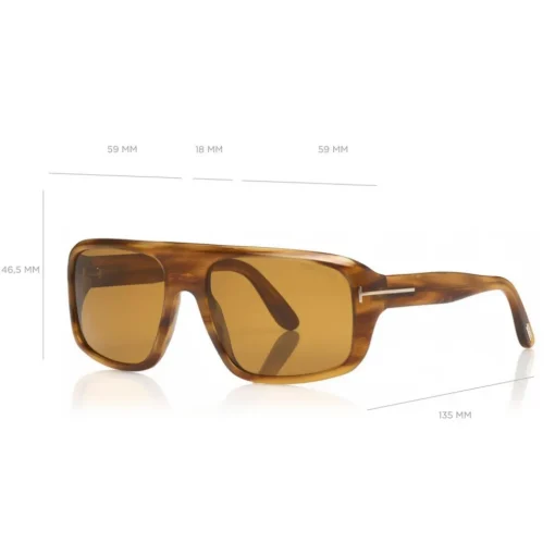 Tom Ford Eyewear Tom Ford - Duke Sunglasses - Soft Squared Acetate Sunglasses - Havana - FT0754 - Sunglasses - - Avvenice^ Sunglasses & Eyewear